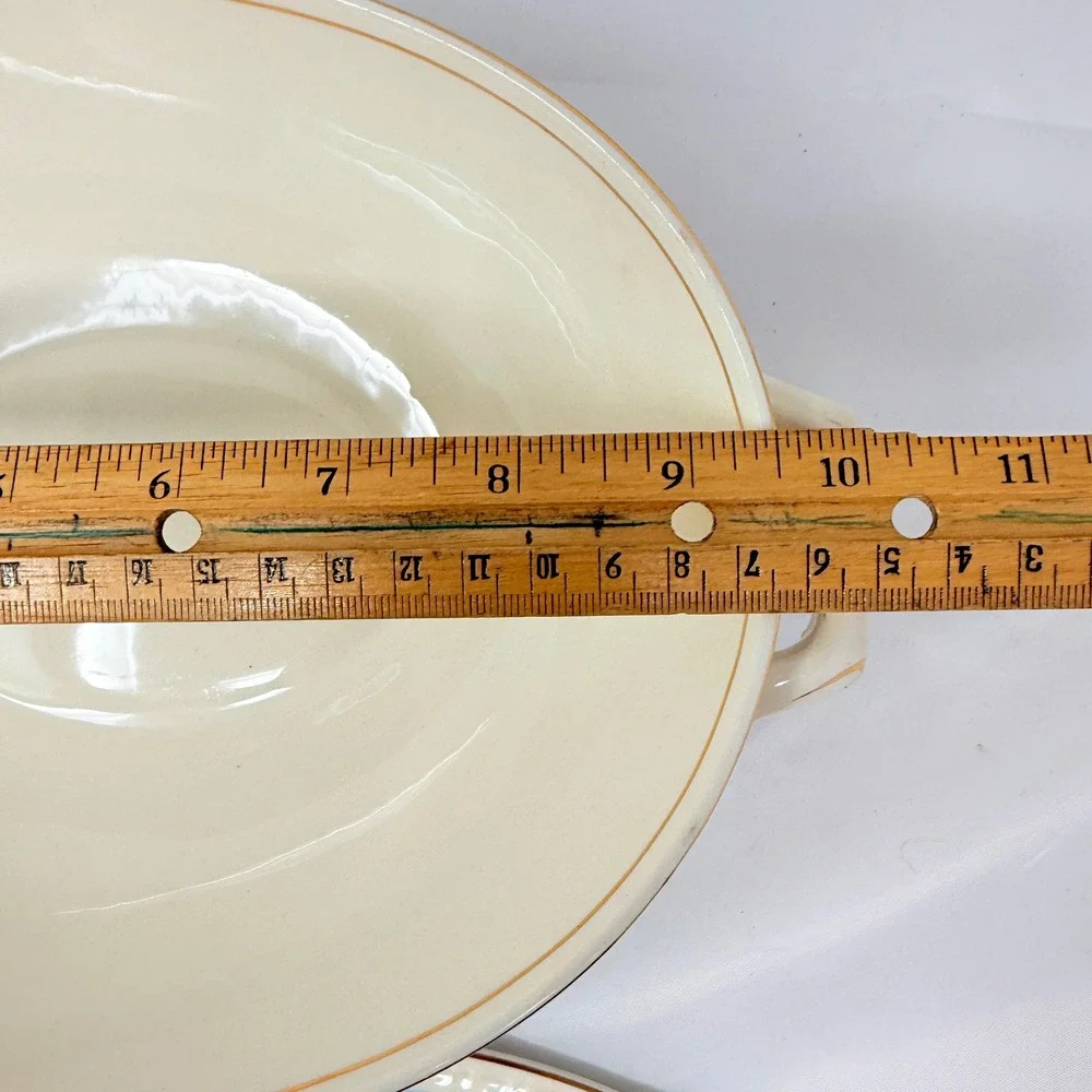 Vintage Homer Laughlin Georgian Eggshell Covered Vegetable  Dish f46 n5